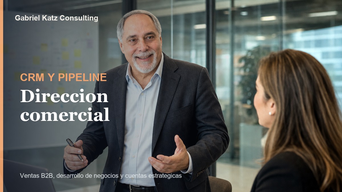 Gabriel Katz en una conversacion consultiva sobre CRM y pipeline B2B